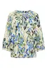 3/4-Arm Bluse mit Turn-Up und Print