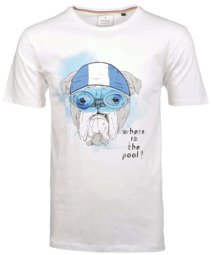 RAGMAN Herren T-Shirt Rundhals mit witzigem Print NEU 