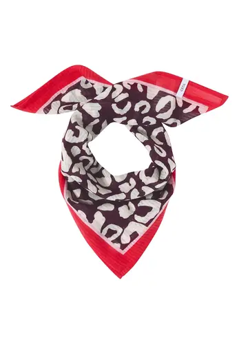 Bandana mit Struktur und Leo-Print