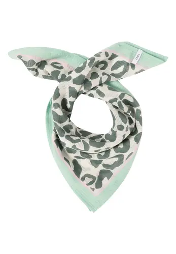 Bandana mit Struktur und Leo-Print