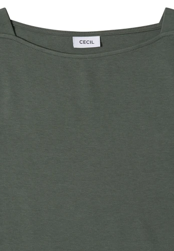 Basic Shirt mit U-Boot-Ausschnitt