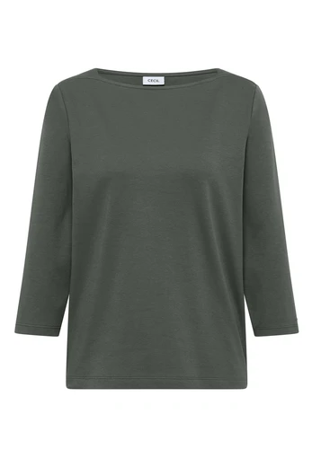Basic Shirt mit U-Boot-Ausschnitt