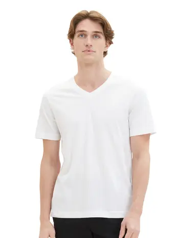 Basic T-Shirt im Doppelpack mit V-Ausschnitt