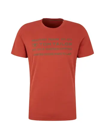 Basic T-Shirt mit Textprint