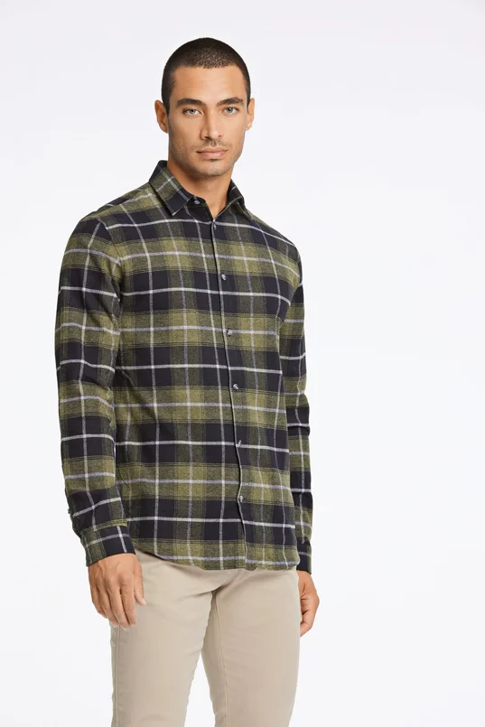 Checked flannel shirt L/S