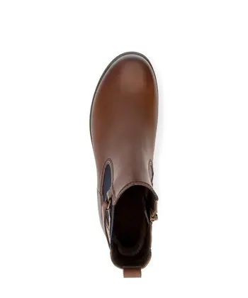 Chelsea Boots Glattleder braun