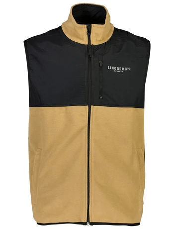 Contrast fleece waistcoat