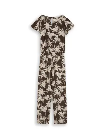 Crinkle Jumpsuit mit Rüschenärmeln