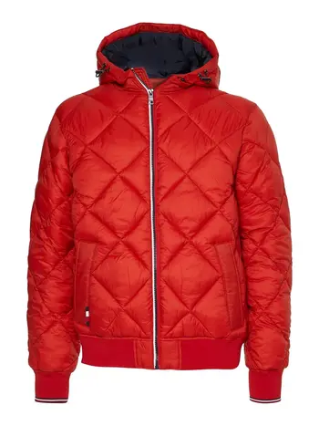 DIAMOND QUILTED HOODED JACKET
