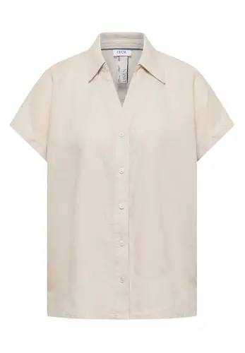 Dropped Shoulder Bluse aus Leinen