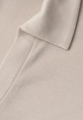 Dropped Shoulder Poloshirt mit Elastikbund