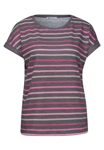Dropped Shoulder Shirt mit Streifen
