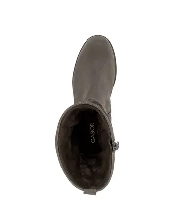 elegante Stiefeletten Rauleder braun