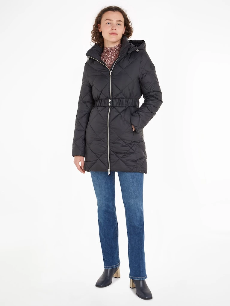 ELEVATED BELTED QUILTED COAT