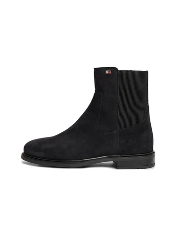 ENAMEL FLAG SUEDE ANKLE CHELSEA