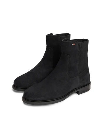 ENAMEL FLAG SUEDE ANKLE CHELSEA