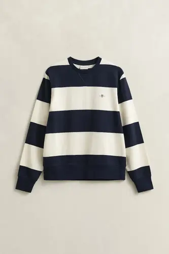 Gestreiftes Rundhalssweatshirt