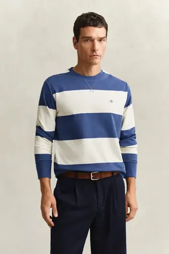 Gestreiftes Rundhalssweatshirt