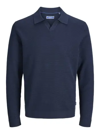 JPRBLURILEY KNIT SPLIT NECK LS SN