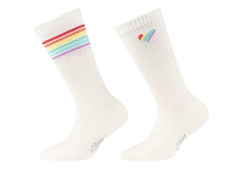 Junior silky sustainable mini motif Socks 2p