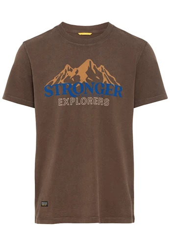 Kurzarm T-Shirt mit Naturprint