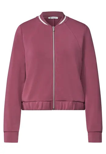 Langarm Jacke im Silk-Look mit Zipper