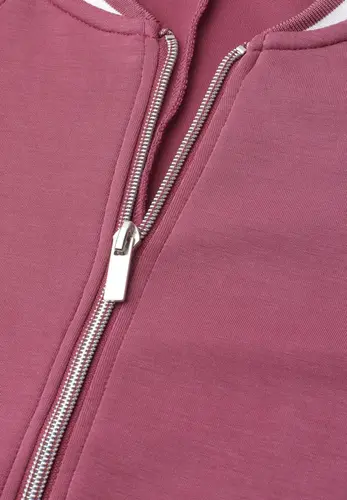 Langarm Jacke im Silk-Look mit Zipper