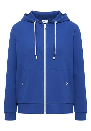 Langarm Jacke mit Kapuze und Struktur