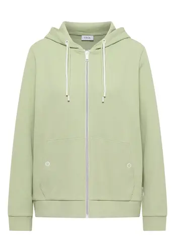Langarm Jacke mit Kapuze und Struktur