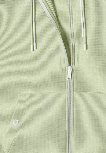Langarm Jacke mit Kapuze und Struktur