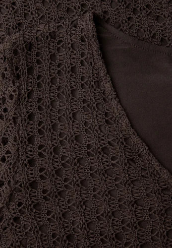 Midi-Kleid aus Spitze in Unifarbe