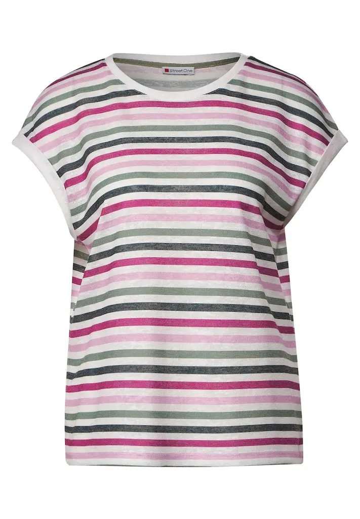 Multicolor Streifen T-Shirt