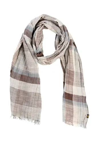 Multicolour Webschal aus Baumwoll-Twill