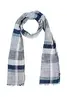 Multicolour Webschal aus Baumwoll-Twill