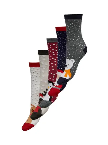 ONLCHRISTMAS 5-PACK SOCKS IN A BOX ACC