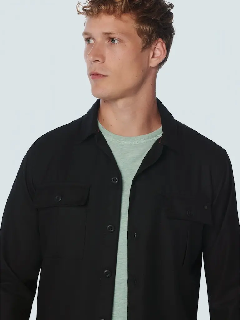 Overshirt Button Closure Solid