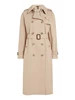 PEACHED COTTON LONG TRENCH