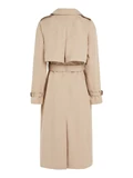 PEACHED COTTON LONG TRENCH
