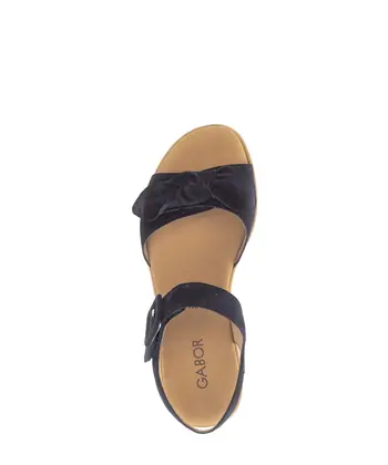 Plateau Sandalen Rauleder blau