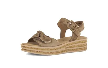 Plateau Sandalen Rauleder braun