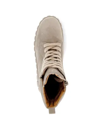 Plateau Stiefeletten Rauleder beige