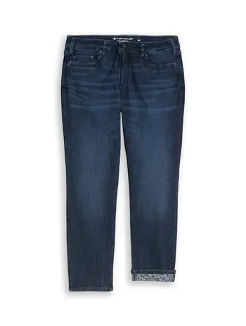 Plus Size - TTPLUS SLIM Jeans mit Leo-Print im Umschlag
