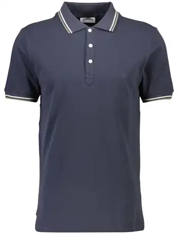 Polo shirt w. contrast piping