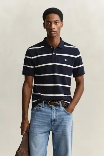 Poloshirt mit Streifen