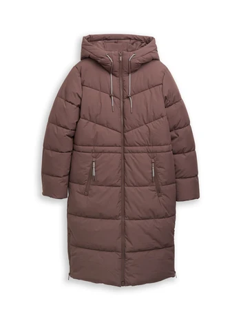 Puffer-Mantel mit Kapuze