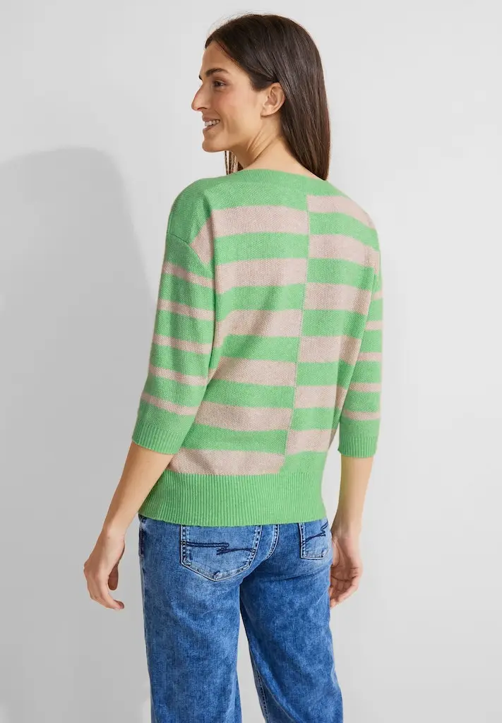 Pullover mit Streifenprint