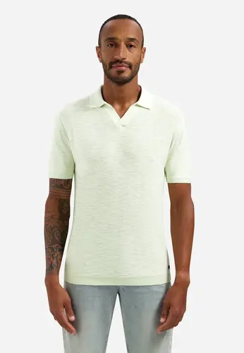 Pullover Short Sleeve V-Polo Slub