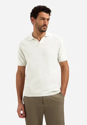 Pullover Short Sleeve V-Polo Slub