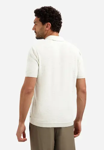 Pullover Short Sleeve V-Polo Slub