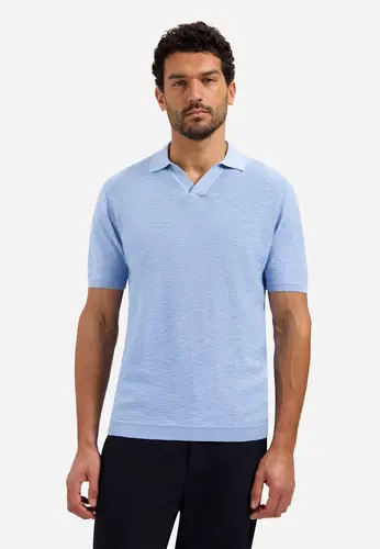 Pullover Short Sleeve V-Polo Slub
